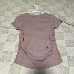 Women's Mauve Scrunched T-Shirt